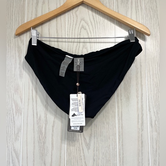 CALIA by Carrie Underwood Womens Cage Front High Neck Bikini Top Caviar SET - Picture 8 of 8